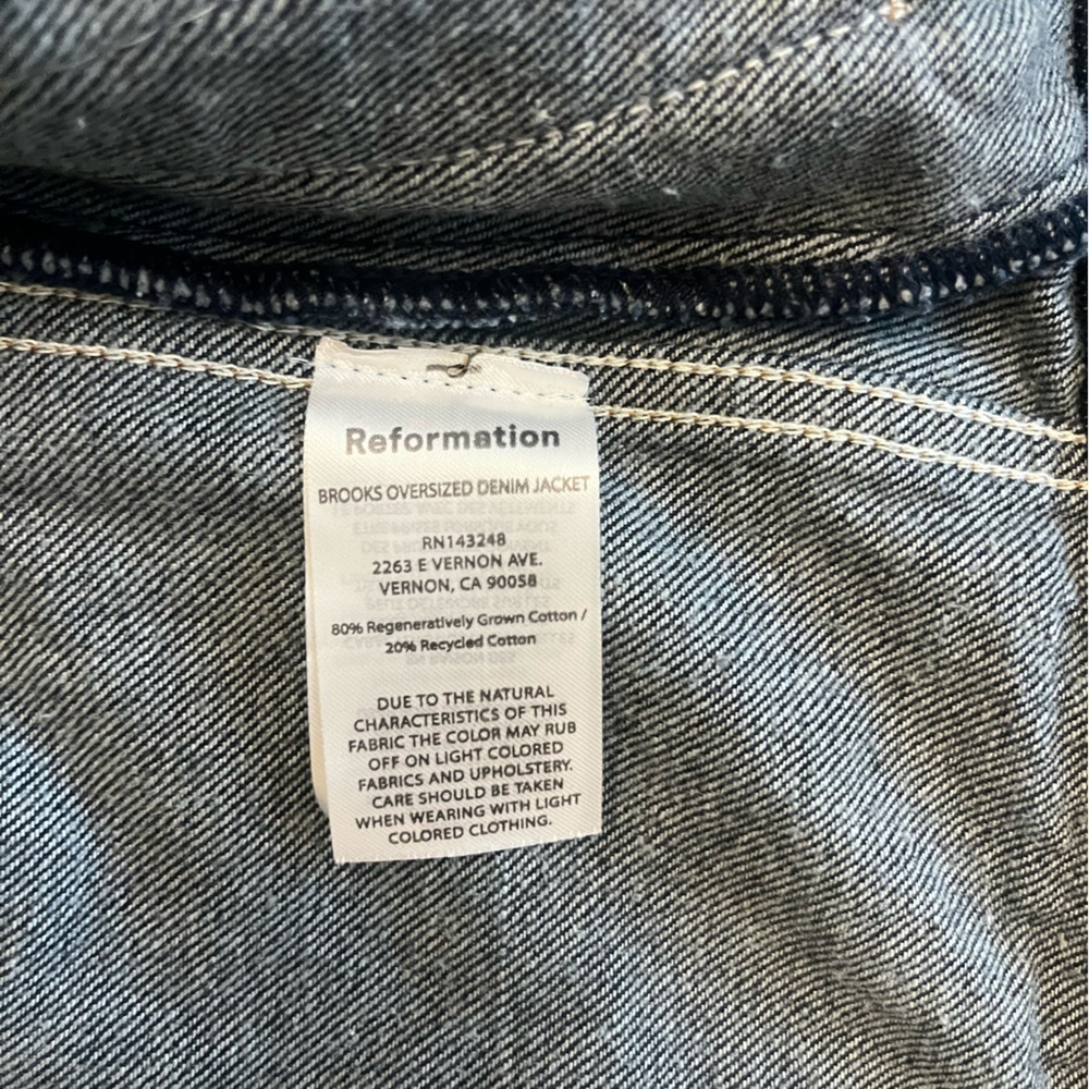Reformation Brooks Oversized Denim Jacket - Picture 7 of 8